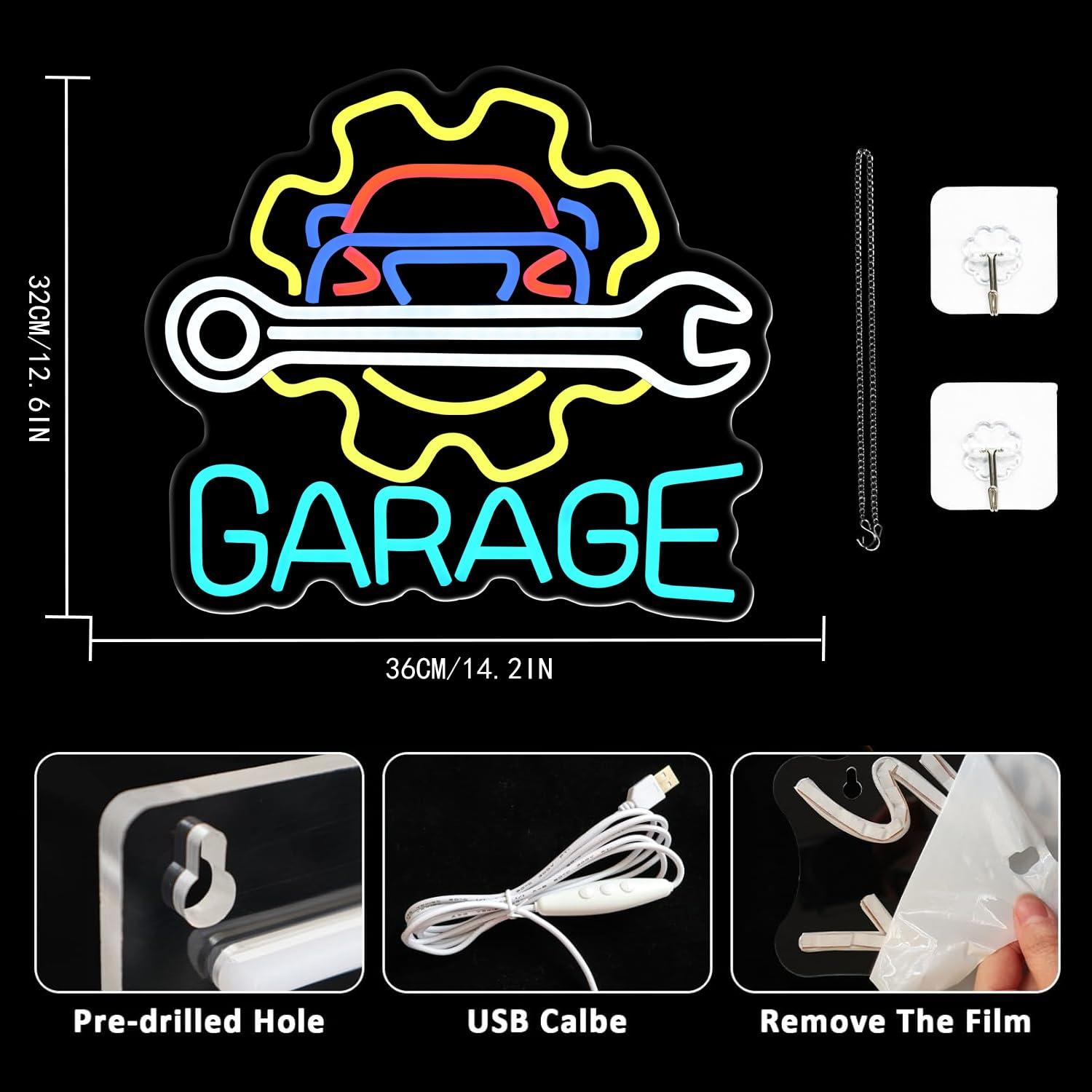 Letrero de Neón para Garaje, L - Auto Repair Shop Signs reseña y precio