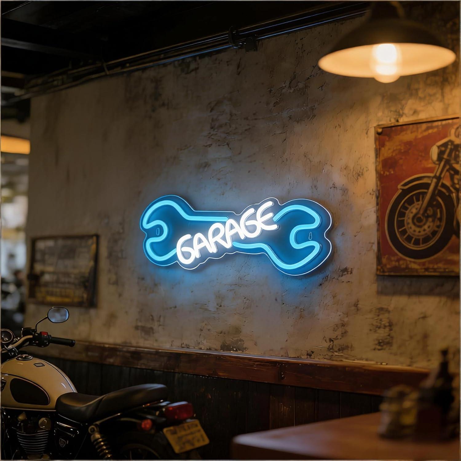 Letrero de neón para garaje, l - Auto Repair Shop Signs reseña y precio