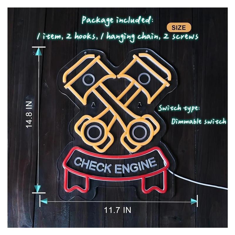 Letrero de neón con diseño de  - Auto Repair Shop Signs reseña y precio